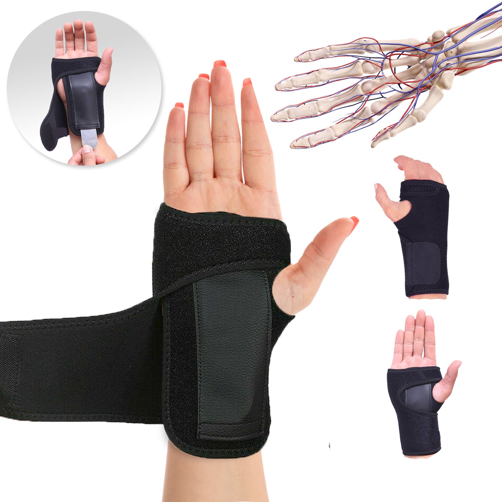 Botanique Wrist Hand Brace Support Carpal Tunnel Splint Arthritis Sprain Stabilizer Straps