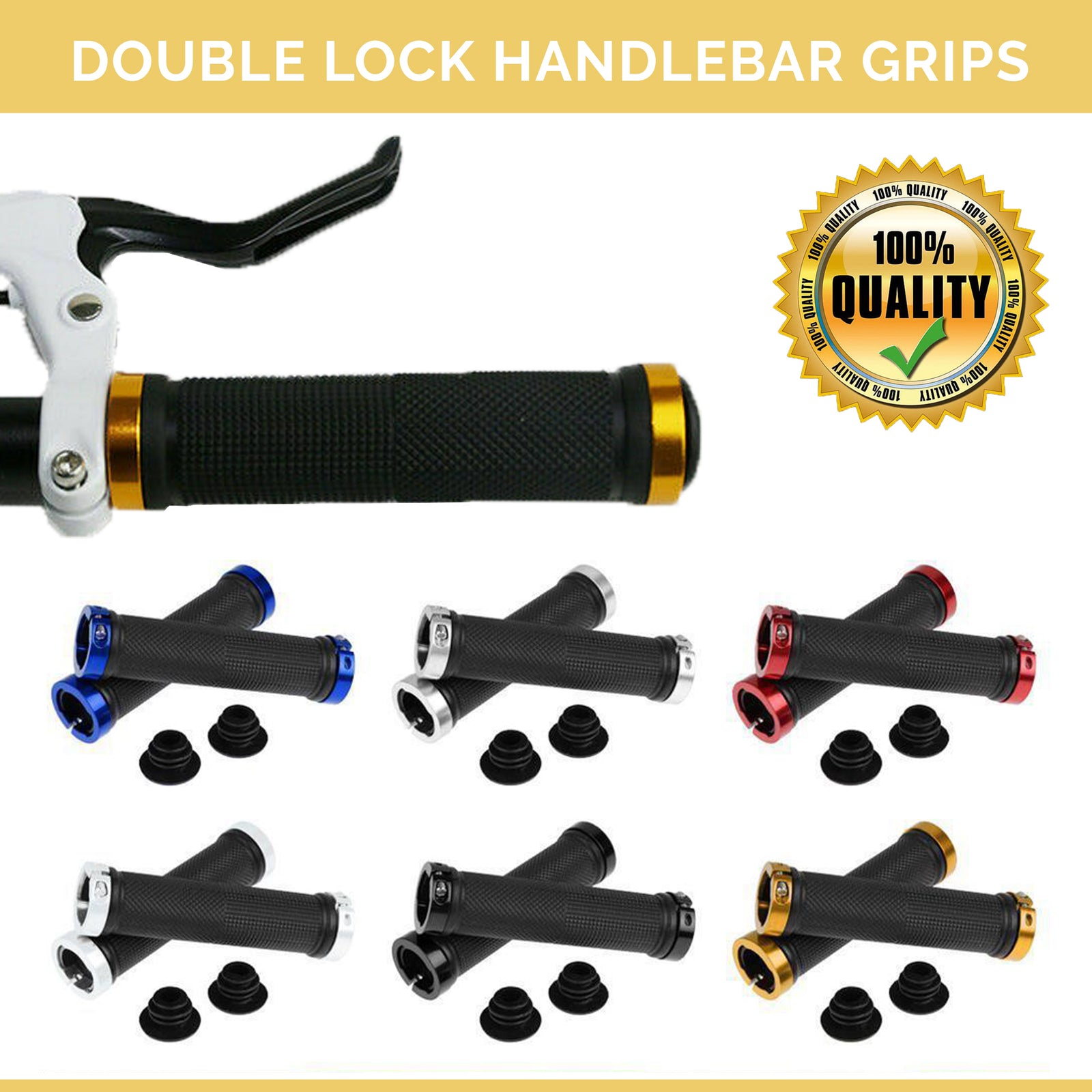 Bicycle Double Lock on Bicycle Handlebar Grips