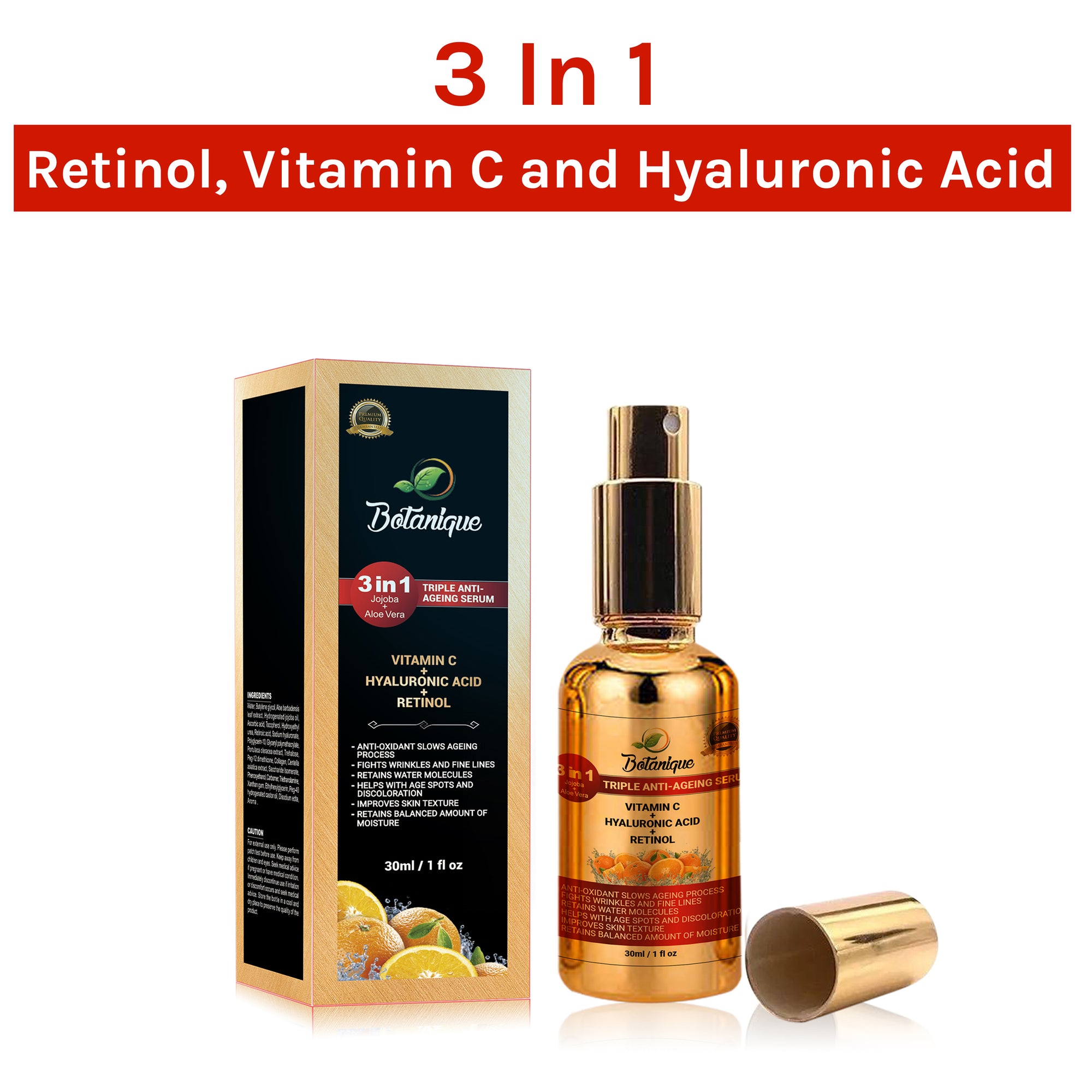 Trio Set Value ( Retinol, Vitamin C and Hyaluronic Acid )