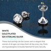 Silver 925 Sterling Diamond Zircon Stud Earring