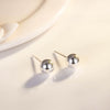 Silver 925 Sterling Ball Bead Stud Earrings